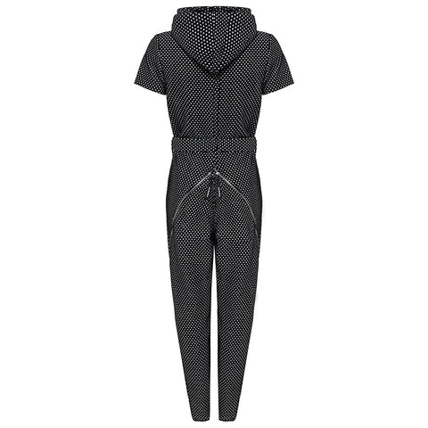JUMPSUIT GAGA black/white dots - MONOSUIT