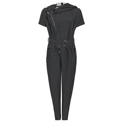 JUMPSUIT GAGA black/white dots - MONOSUIT