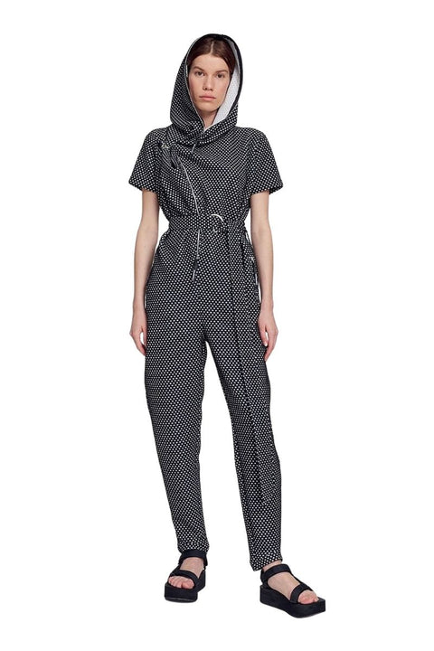 JUMPSUIT GAGA black/white dots - MONOSUIT