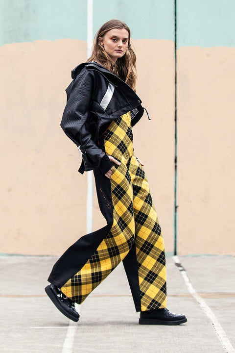 JUMPSUIT JUMPER black/yellow - S-M / Black - MONOSUIT