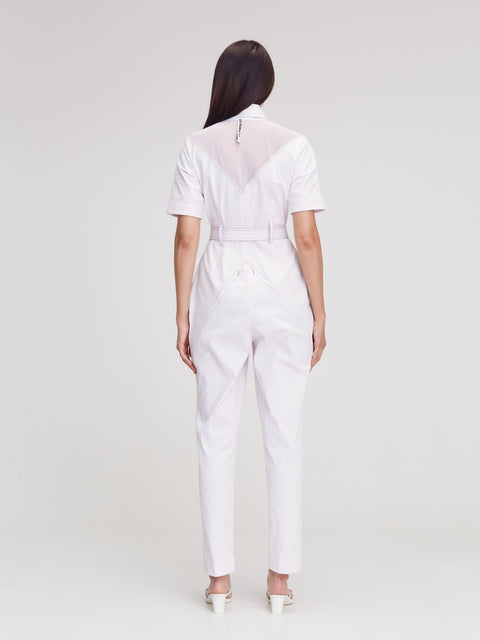 JUMPSUIT KIOTO SHORT SLEEVES white - MONOSUIT