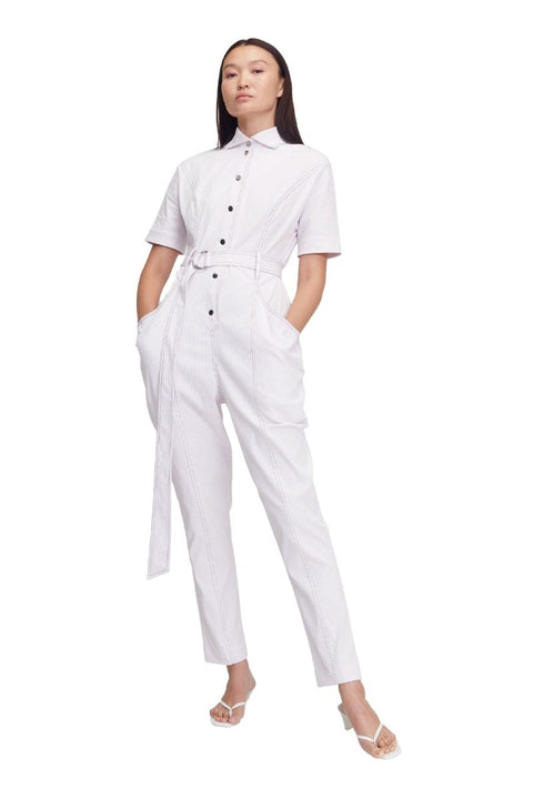JUMPSUIT KIOTO SHORT SLEEVES white - MONOSUIT