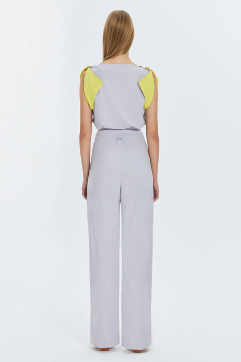 JUMPSUIT NIKA grey/yellow - MONOSUIT