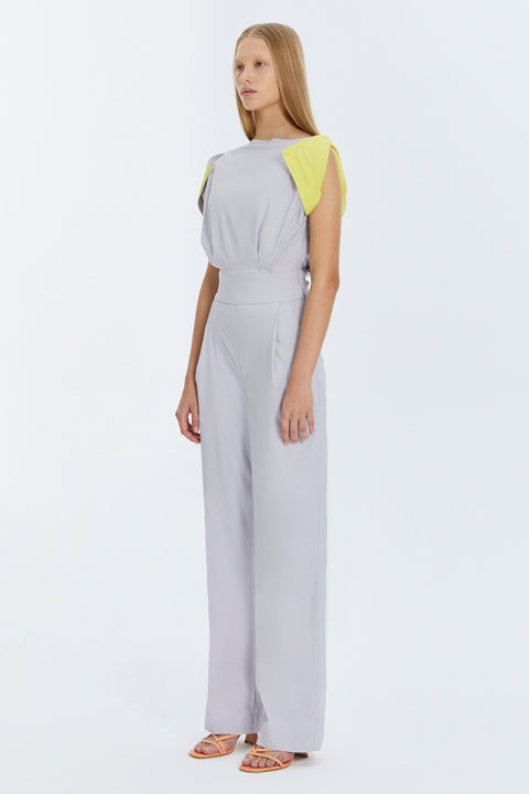 JUMPSUIT NIKA grey/yellow - MONOSUIT