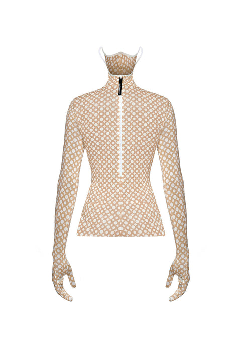 LONGSLEEVE MASK RING beige - TOP