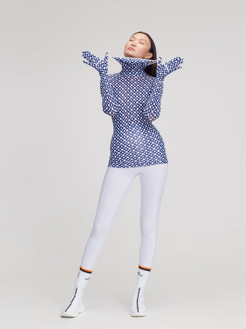 LONGSLEEVE MASK RING blue - TOP