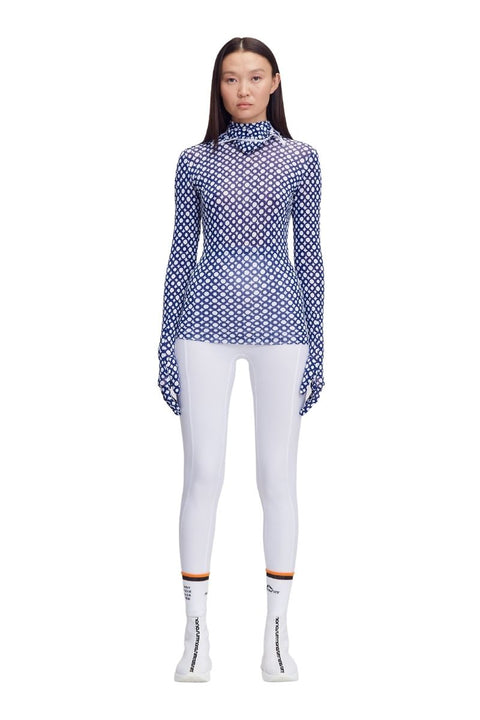 LONGSLEEVE MASK RING blue - TOP