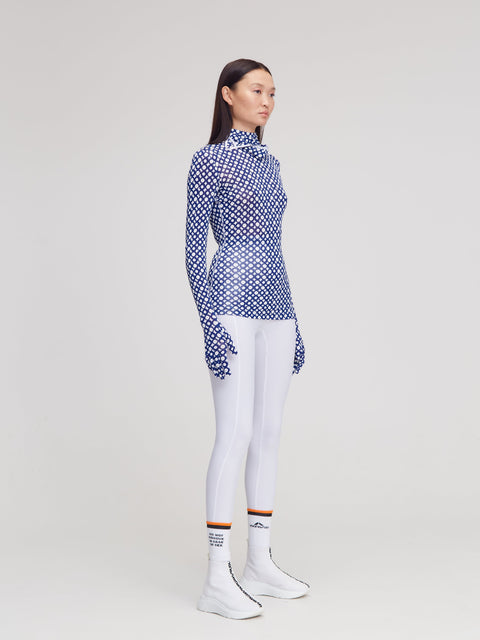 LONGSLEEVE MASK RING blue - TOP