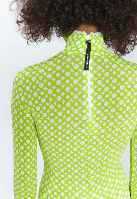 LONGSLEEVE MASK RING lime - TOP
