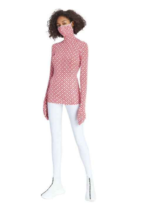 LONGSLEEVE MASK RING red - TOP
