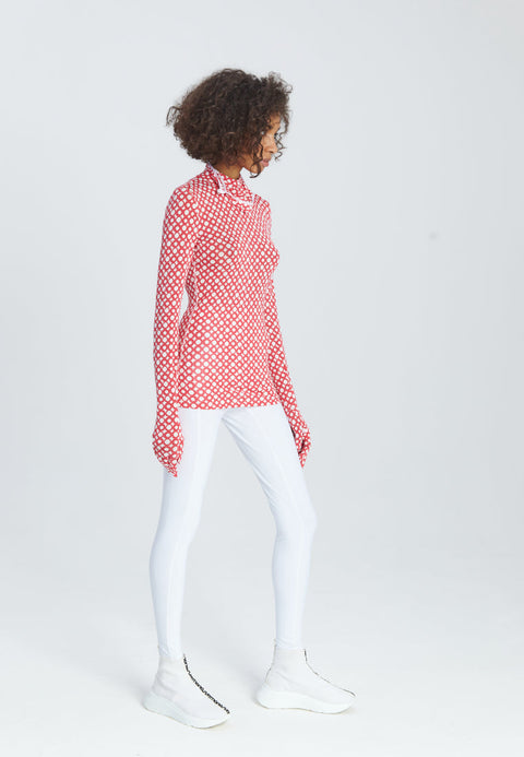 LONGSLEEVE MASK RING red - TOP
