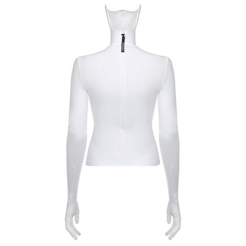 LONGSLEEVE MASK white - TOP
