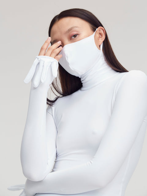 LONGSLEEVE MASK white - TOP