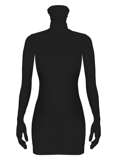 MONOSKIN DRESS-LONGSLEEVE GLOVES MINI black N4 - DRESS