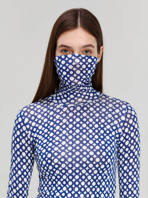 MONOSKIN DRESS-LONGSLEEVE GLOVES MINI blue - DRESS