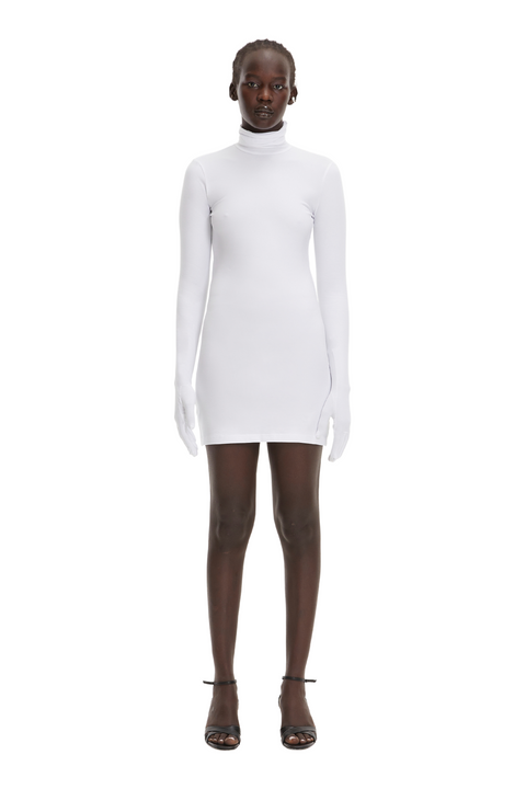 MONOSKIN DRESS-LONGSLEEVE GLOVES MINI white N4 - DRESS