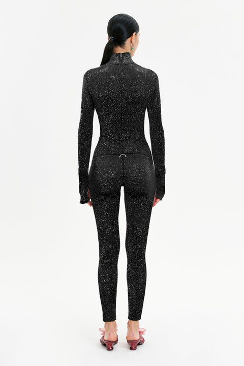 MONOSKIN MESH Swarovski crystals Luxe black - MONOSKIN