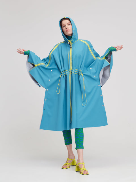 PONCHO blue - S-L / Blue - TOP