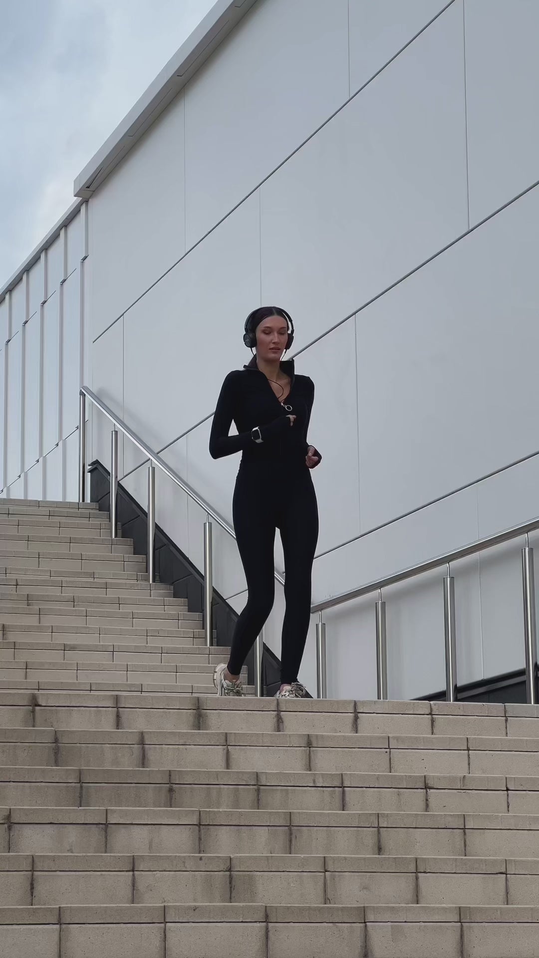 Black Long Sleeve Turtleneck Zip Up Full Bodysuit Total Zipper