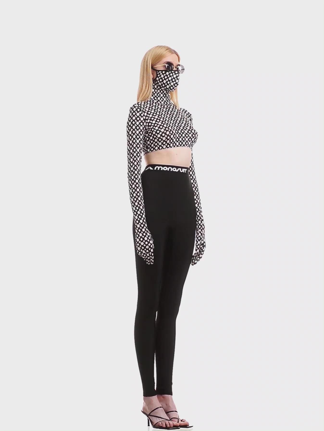 Black Full-Length High-Waist Slim Fit Solid Color Summer Everyday Leggings