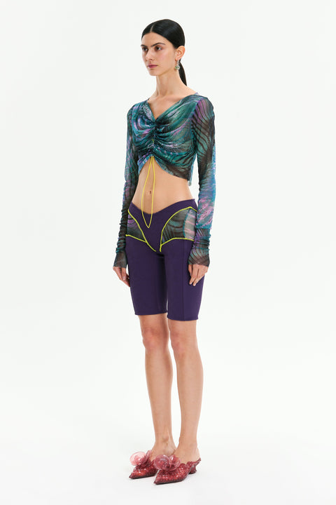 SHORTS BIKE ERRATIC purple - BOTTOM