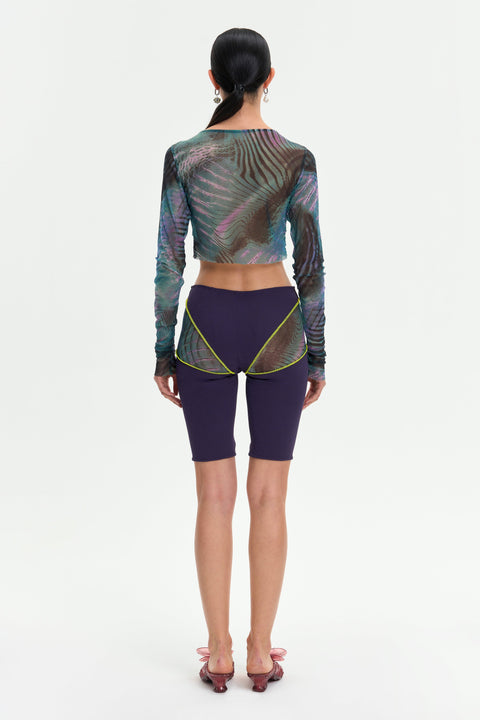 SHORTS BIKE ERRATIC purple - BOTTOM