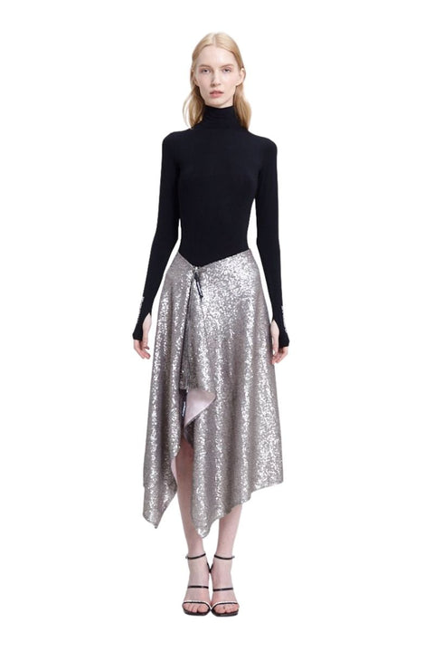 SKIRT WING paillettes silver - ONE SIZE / Paillettes beige -