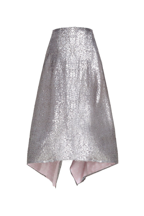 SKIRT WING paillettes silver - ONE SIZE / Paillettes beige -