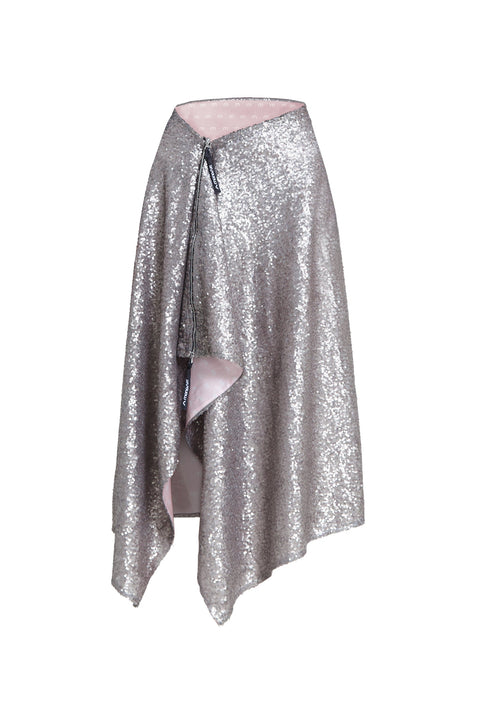 SKIRT WING paillettes silver - ONE SIZE / Paillettes beige -