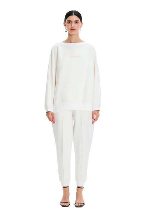 SWEATPANTS LOGO white - BOTTOM