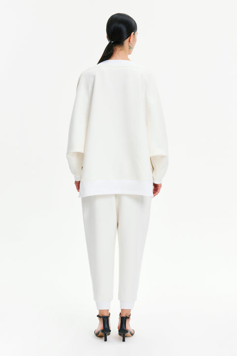 SWEATPANTS LOGO white - BOTTOM
