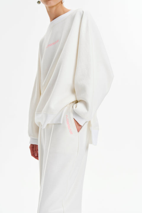 SWEATPANTS LOGO white - BOTTOM