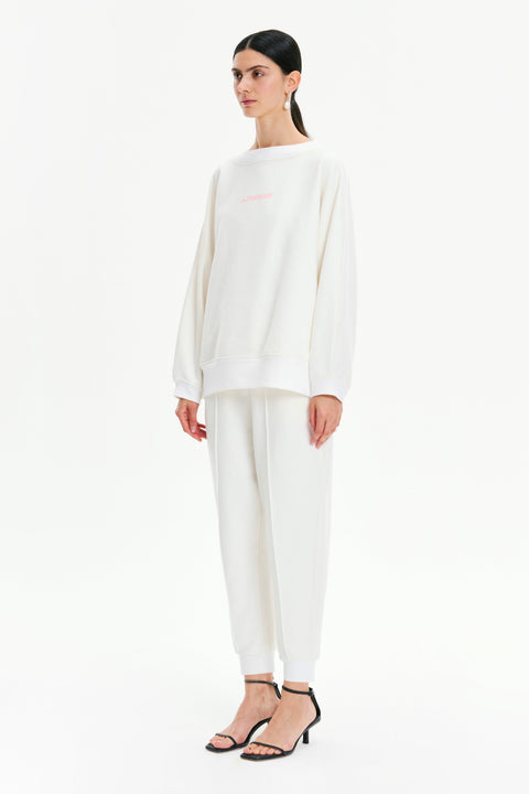 SWEATSHIRT SET LOGO white - SET