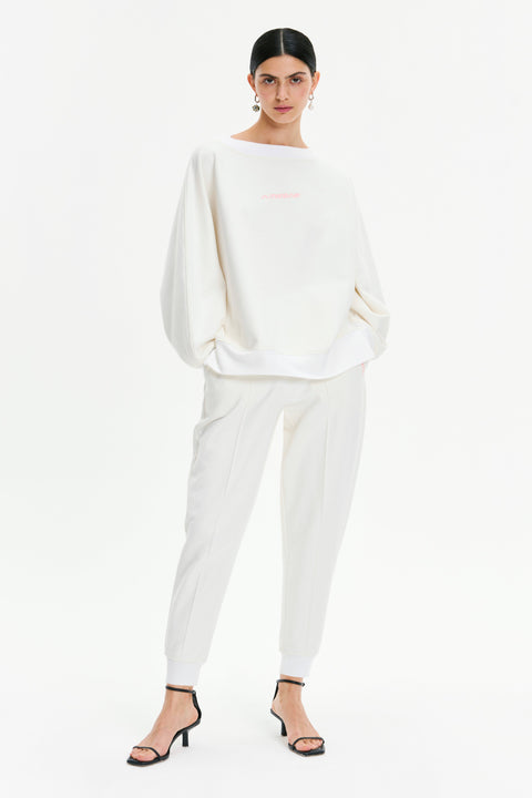 SWEATSHIRT SET LOGO white - SET