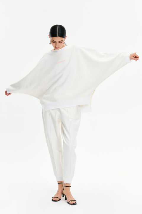 SWEATSHIRT SET LOGO white - SET