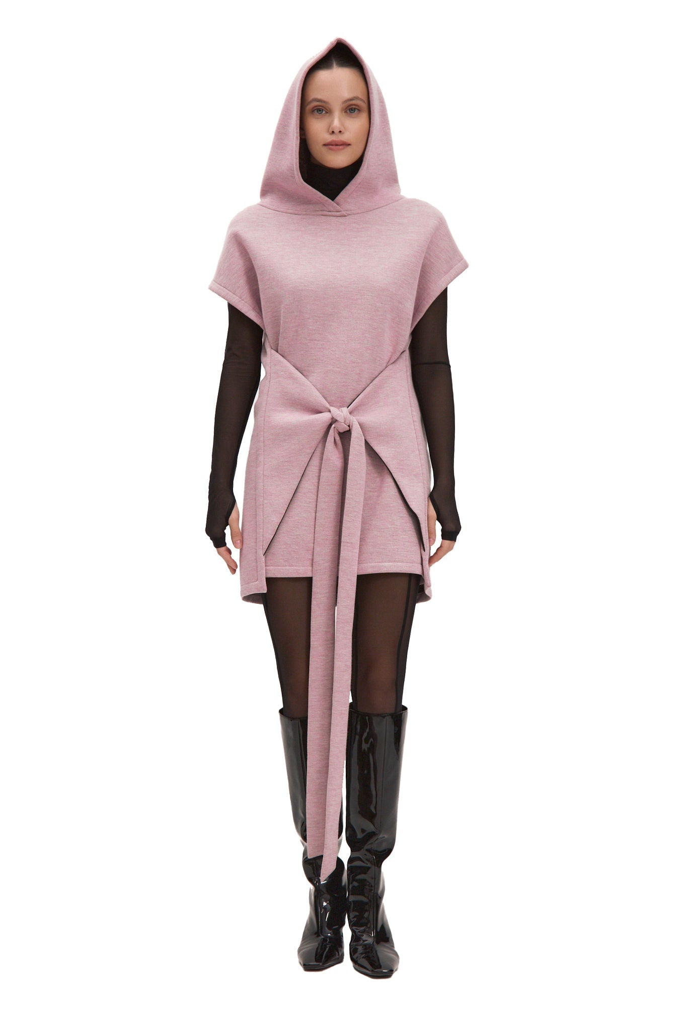 Warm Hooded Vest Rose/Black Reversible - One size - Vest