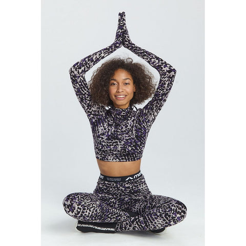 CROPTOP MASK snake violet