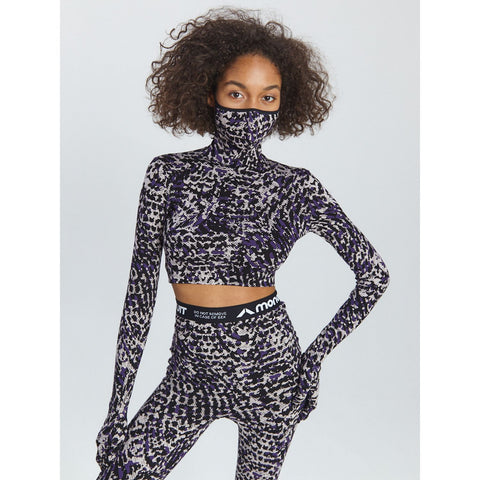 CROPTOP MASK snake violet