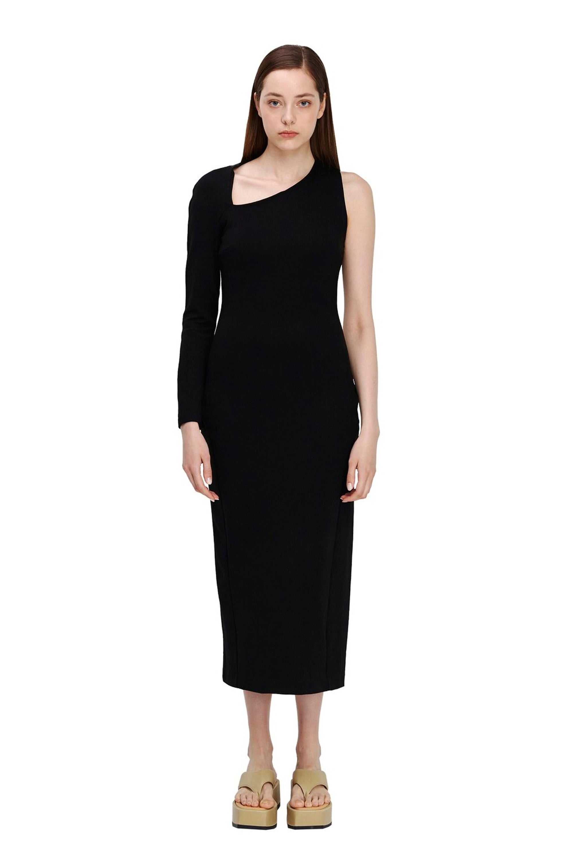 DRESS ASYMMETRIC black