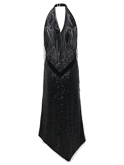 DRESS paillettes black