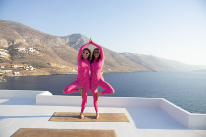 Pink Seamless Turtleneck Long Sleeve Full ECO Bodysuit