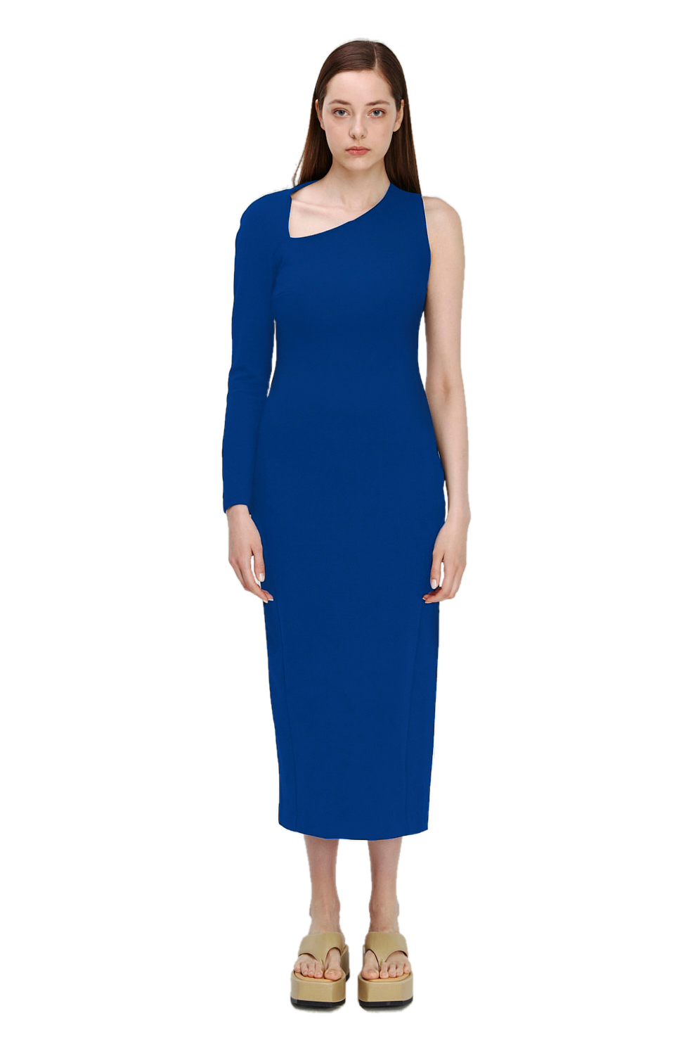 DRESS ASYMMETRIC blue