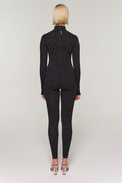 Black Turtleneck Long Sleeve Full Seamless ECO Bodysuit