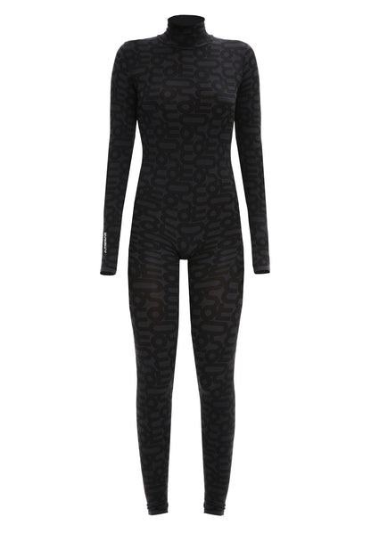 Black Turtleneck Long Sleeve Full Seamless ECO Bodysuit