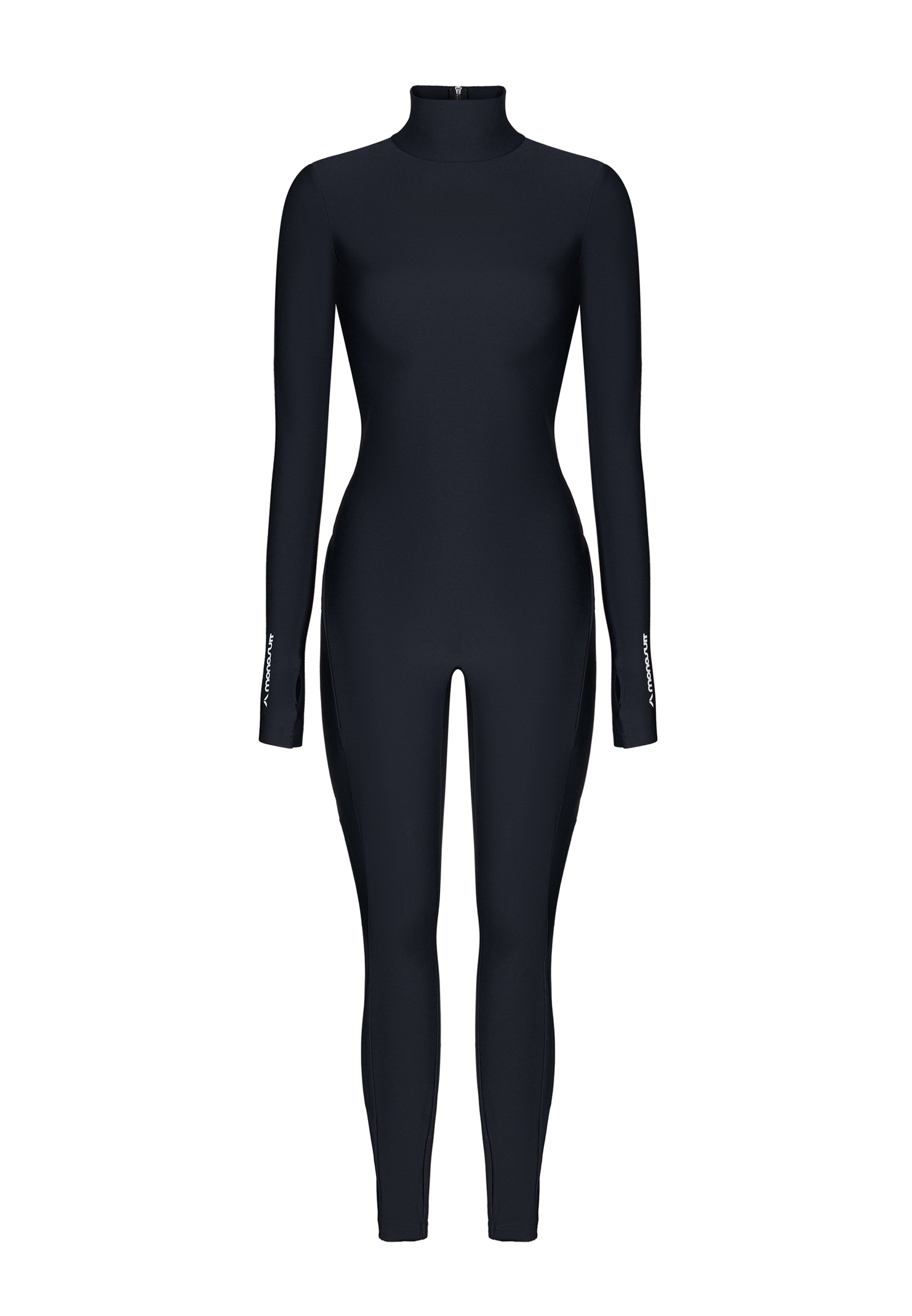 Black Turtleneck Long Sleeve Plus Size Full Bodysuit