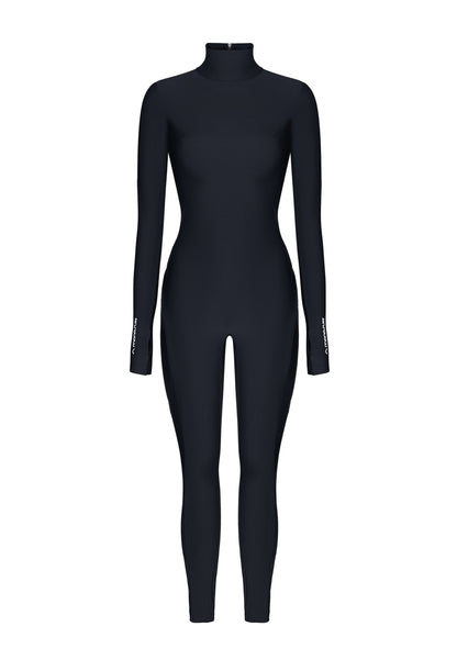 Black Turtleneck Long Sleeve Plus Size Full Bodysuit