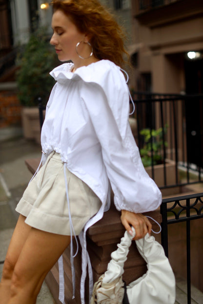 BLOUSE MAY White SS - S-L - Blouses