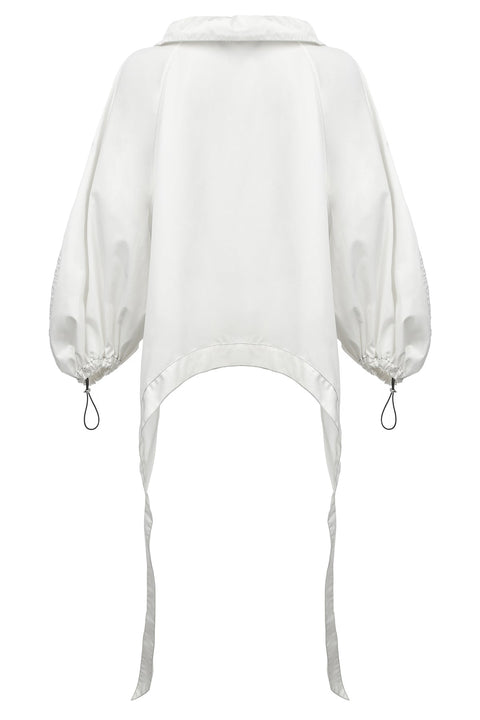 BLOUSE MAY ZIP white - S-L / White - TOP