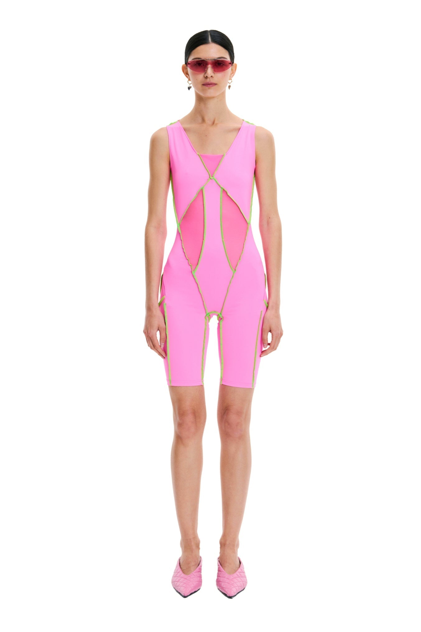 BODYSUIT MONOSKIN ZIG ZAG PINK - Bodysuit