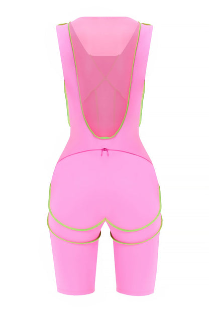 BODYSUIT MONOSKIN ZIG ZAG PINK - Bodysuit